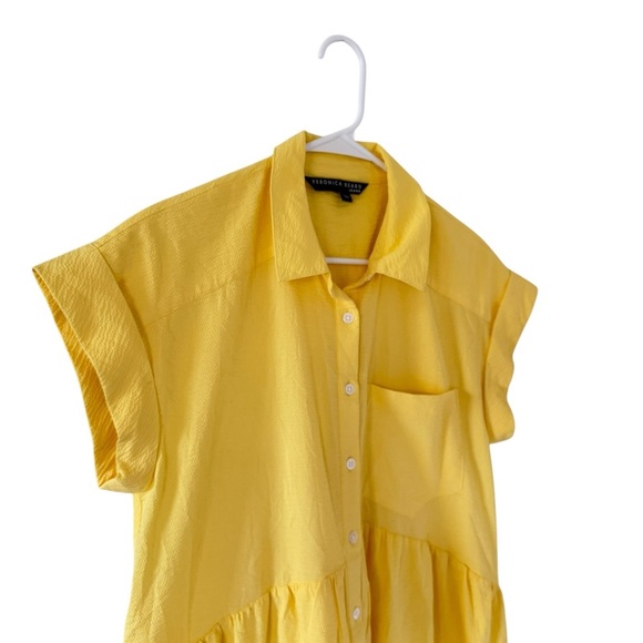 Veronica Beard Harrow Chambray Dress in Pale Yellow - Picture 4 of 8